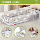 Baby Lounger for Newborn Portable Bag,Baby Lounger Play Mat for Awake-Time,Newborn Babies Essentials Gifts 0-24 Months Home Travel(Elephant Grey) by TinyTreasures Baby Boutique