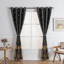 Grommets Blackout Long Window Curtains Black Gold-52W*95L 2PCS Drapes for Bedroom by CozyNest Decor