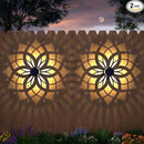 2 Pack Solar Fence Lights Metal Solar Powered Outdoor Wall Deck Step Lights Mandala Theme Waterproof Fence Light for Garden Post Patio Backyard Yard Decor, Gardening Gifts for Women Mom Grandma by CozyNest Decor