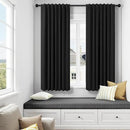 Linen Black Out Curtains 45 Inch Long 2 Panels Burg for Bedroom Windows Back Tab Heat Blocking Room Darkening Insulated Kitchen 40 Soundproof Half Block Dark Short Length Curtain Bathroom Van Garage by CozyNest Decor