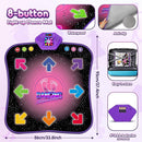 Flooyes Dance Mat Toys for 3-12 Year Old Kids, Electronic Dance Pad with Light-up 8-Button Wireless Bluetooth, Music Dance with 5 Game Modes, Birthday Toys Gifts for 3 4 5 6 7 8 9 10+ Year Old Girls by TinyTreasures Baby Boutique