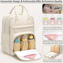 Diaper Bag Backpack for Women with Changing Pad, Baby Bag with Insulated Pockets Multifunctional Diaper Bags For Baby Girl Boy Waterproof Baby Bags For Boys Girls Maternity Bag Beige by TinyTreasures Baby Boutique