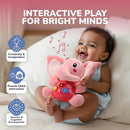 STEAM Life Musical Toys Gift for Baby Newborn 0-6 Month Infant - Plush Elephant Pink by TinyTreasures Baby Boutique
