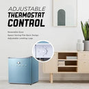 IBCR17SLT Compact, Energy Star Certified Small, Single Door Mini Fridge with Freezer Refrigerator, Standard (1.7 cu ft), Slate Blue by CozyNest Decor