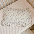 BuLuTu Floral Toddler Pillow Cases Cotton Muslin Cotton Pillowcases for Girls Nursery Pillow, Kids Pillow Cover for Crib/Toddler Bed, Envelope Closure,1 Piece, Crapemyrtle Pattern, 14"x20" by TinyTreasures Baby Boutique