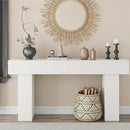 63 Inch Long Console Table for Entryway, Farmhouse Wood Rectangular Sofa Table Behind Couch Table, Narrow Entryway Table for Living Room, Entrance, Hallway, Foyer, Easy Assembly (Classic White) by CozyNest Decor