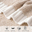 MIULEE Beige Super Soft Throw Blanket for Bed, Twin Size Cozy Fluffy Warm Blankets Knit Blankets for Couch, Sofa, Chair, Living Room, Camping, Picnic, 60 x 80 inch by CozyNest Decor