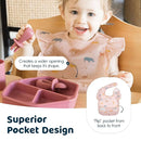 Tiny Twinkle Mess Proof Baby Bibs for Eating - Waterproof, Wipeable Bibs - Toddler Bibs - Travel Friendly - PFAS, PVC, BPA, Phthalate Free - Baby Food Bibs(3 Pack,Petite Safari) by TinyTreasures Baby Boutique