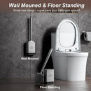 Sellemer Toilet Brush and Holder Set - Flexible Toilet Bowl Brush Head with Silicone Bristles, Compact Size for Storage and Organization, Ventilation Slots Base (1 Pack, Silver) by CozyNest Decor