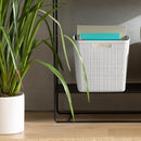 Curver Jute Decorative Plastic Organization and Storage Basket Perfect Bins for Home Office, Closet Shelves, Kitchen Pantry and All Bedroom Essentials, White, Large Cube, Set of 4 by TinyTreasures Baby Boutique