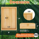 Bamboo Drawer Organizer, Cutlery Silverware Organizer for Kitchen Drawer, Stackable Utensil Organizer, 2 Pcs Flatware Organizer for Drawer, Wooden Storage Box Tray (Bamboo, 9 X 6 X 2 Inch) by CozyNest Decor