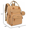 BabbleRoo Diaper Bag Backpack - Baby Essentials Travel Tote - Multi function Waterproof Diaper Bag, Travel Essentials Baby Bag with Changing Pad, Stroller Straps & Pacifier Case - Unisex, Beige by TinyTreasures Baby Boutique
