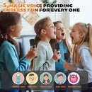 Karaoke Machine for Kids & Adults, Portable Bluetooth Mini Karaoke Speaker with 2 Wireless Microphone and Lights, Birthday Gifts for Girls & Boys, Toys for Girls, Family Home Party (Black) by TinyTreasures Baby Boutique