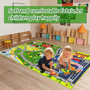 Car Rug Play Mat - Car Train Rugs Playroom Mat, Kids Rugs for Bedroom Road Rug with City Map Design Kid Room Decor, 59x31.49 lnches by TinyTreasures Baby Boutique