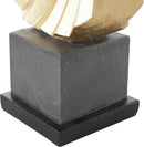 Deco 79 Polystone Dancer Decorative Sculpture Home Decor Statue with Black Square Base, Accent Figurine 9" x 4" x 12", Gold by CozyNest Decor