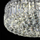 6-Lights Crystal Flush Mount Chandelier Light Fixture with K9 Crystals Modern Ceiling Lights Elegant Pendant Lamp for Bedroom,Hallway,Bar,Living Room,Dining Room,H5.9 xW20 (Bulbs Not Included) by CozyNest Decor