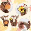 winemana 2 Pack Fall Decor Fox, Thanksgiving Decorations Indoor Sisal Foxes for Home Table Centerpiece Handmade Autumn Woodland Animal Friend Figurines with Pumpkin for Shelf Office Décor by CozyNest Decor