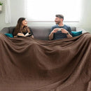PHF Cooling Waffle Blanket California King Size, Lightweight 60% Rayon Derived from Bamboo & 40% Cotton Breathable Blanket for Hot Sleepers, Soft and Luxury for Bed Couch Sofa, 110"x96", Cocoa Brown by CozyNest Decor