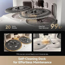 DREAME L40s Ultra Robot Vacuum and Mop, 19,000Pa Suction, Auto-Empty, Mop Self-Cleaning, 100% Detangling DuoBrush, Extending Mops and Side Brush, 1.57in Obstacle Clearing, App & Voice Control (White) by CozyNest Decor