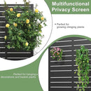 Casaphoria Metal Raised Garden Bed, 47"x24"x12" Planter Box for Climbing Plants, Vegetables & Vines, Features Drainage Holes and Privacy Screen (Black-Louvered) by GreenHaven Gardens
