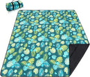 PY SUPER MODE Picnic Blankets Extra Large, Waterproof Foldable Outdoor Beach Blanket Oversized 83x79” Sandproof, 3-Layer Picnic Mat for Camping, Hiking, Travel, Park, Concerts(Yellow Flowers) by TinyTreasures Baby Boutique