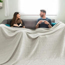 PHF Cooling Waffle Blanket California King Size, Lightweight 60% Rayon Derived from Bamboo & 40% Cotton Breathable Blanket for Hot Sleepers, Soft and Luxury for Bed Couch and Sofa, 110"x96", Grey by CozyNest Decor