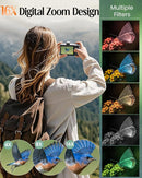 4K Digital Camera for Photography with WiFi,64MP Autofocus Vlogging Camera for YouTube,3'' 180° Flip Screen Compact Travel Camera for Teens with 32GB SD Card,16X Zoom,Anti-Shake,2 Batteries(Charcoal) by TinyTreasures Baby Boutique