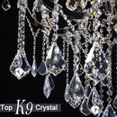 Modern Crystal Chandeliers, Black Chandelier Light Fixtures, 29''Candle Chandeliers for Staircase Hallway Living Room Entryway, 8 Lights by CozyNest Decor