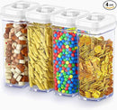 DWËLLZA KITCHEN Airtight Food Storage Containers – 4 Piece set Air Tight Pantry Storage Containers Clear Kitchen Organization and Storage Set BPA-Free - Keeps your Food Fresh & Dry by CozyNest Decor