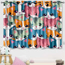 Cat Blackout Curtains for Girls - 2Pcs Cute Cartoon Cat Patterns Curtain Panels for Girls Bedroom Lovely Cats Drapes Darkening Window Curtain for Living Room Bedroom, 82" x 63" by TinyTreasures Baby Boutique