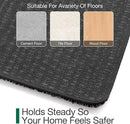 LUMI Front Door Mat 24x36, Super Absorbent Washable Doormat, Non Slip Dirt Trapper Inside Floor Mats for Entrance, Entryway, Patio,Black Mixed Gray by CozyNest Decor