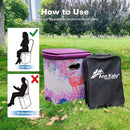 Upgrade XL Portable Toilet for Adults, Extra Large Portable Travel Floding Toilet, Camping Tall Toilets with Lid for Adults and Kids Compact Potty for Car,Hiking,Beach and Camping by TinyTreasures Baby Boutique