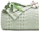 PHF Cooling Waffle Blanket King Size, Lightweight 60% Rayon Derived Bamboo & 40% Cotton Breathable Blanket for Hot Sleepers, Soft and Luxury for Bed Couch and Sofa, 104"x90", Mint by CozyNest Decor