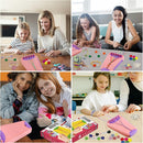 Arts and Crafts for Kids Ages 8-12,Friendship Bracelet Making Kit for Girl,Kids Jewelry Making Kit with 28 Pre-Cut Threads,Christmas Birthday Gifts for Ages 6 7 8 9 10 11 12 Year Old Pink/Purple by TinyTreasures Baby Boutique