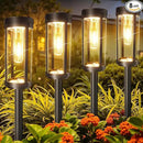 Solar Pathway Lights Outdoor: 8 Pack Upgraded Solar Lights Outdoor Waterproof - Up to 15 Hrs Bright Modern Path Light for Garden Yard Patio Driveway Walkway Sidewalk Landscape Lighting Outside Decor by CozyNest Decor