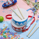Boao 4 Pcs Kids Drum Set, 8 Inch Toddler Drum Wooden Toy with Adjustable Strap and 4 Drumsticks, Educational Sensory Musical Instrument for Toddlers Kid Baby Boys Girls Gift (Flag) by TinyTreasures Baby Boutique