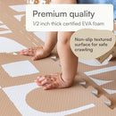 Lillefolk Baby Play Mat for Floor – 6x8ft Terracotta | Soft Non Toxic Premium EVA Foam Tiles for Tummy Time, Crawling & Playroom – Waterproof Interlocking Floor Mat for Babies & Toddlers (12 Tiles) by TinyTreasures Baby Boutique
