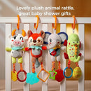 TUMAMA 4 Pack Baby Toys for 0 3 6 9 12 Months, Hanging Crib Toys for Newborn Infant Development, Car Seat Stroller Soft Plush Rattles Toy for Babies by TinyTreasures Baby Boutique