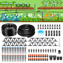 256FT Automatic Drip Irrigation System Kit,Automatic Garden Watering Misting System for Greenhouse, Yard, Plant ，Lawn with 1/2 inch Hose 1/4 inch Distribution Tubing and Accessories by GreenHaven Gardens