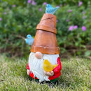 Solar Garden Figurine, Cute Resin Gnome Sculpture, Garden Statues Outdoor Decor, Funny Gnome Gift Sculpture Decoration for Home Patio Yard Lawn Porch Ornament by GreenHaven Gardens