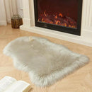 AMTOVO Faux Fur Rug, Light Grey Small Area Rug, Fluffy Sheepskin Rug, Fuzzy Ultra Soft 2 x 3 ft Shag Rugs for Bedroom Sofa Throw Cushion Room Decor, Sheepskin by CozyNest Decor