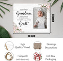Great Grandma Picture Frame - Great Grandma Baby Announcement Gifts, Promoted to Great Grandma Gifts, Newborn Baby Wooden Frame for Tabletop or Wall Hanging 4x6 Photo by TinyTreasures Baby Boutique