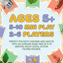 Family Card Game - Fun Game for Kids, Families, Teens, and Adults. Easy, Fast-paced. 2-6 Players Ages 5+. Birthday Gifts, Parties, Game Night, Travel, Camping, Stocking Stuffers. by TinyTreasures Baby Boutique