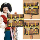 WERNNSAI Treasure Chest Piñata - Pull String Pirate Themed Piñata with Blindfold and Bat Adventure Birthday Party Decoration for Boys Kids Family Games Piñata Adventure Theme Party Supplies by TinyTreasures Baby Boutique