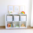 NaturalCozy Storage Cubes 11 Inch Cotton Rope Woven Baskets for Organizing, 3-Pack | Cube Storage Bin | Square Storage Baskets for Shelves Organizer, Classroom, Kids Toy Bins, Closet, Baby Nursery by TinyTreasures Baby Boutique