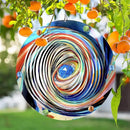 FONMY Mandala Wind Spinner w/Crystal Ball-Blue Plenet 3D Stainless Steel Hanging Spinners Worth Gift Christmas Decoration Indoor/Outdoor Garden Décor Kinetic Yard Art 12 Inches Wind Sculpture by GreenHaven Gardens