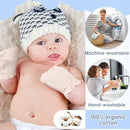 8 Pairs Newborn Baby Muslin Mittens 0-6 Months No Scratch Elastic Wrist Soft Breathable Gloves Bulk Cotton for Infant by TinyTreasures Baby Boutique