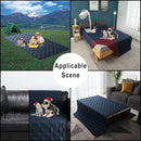 100% Waterproof Dog Bed Cover 86x82 inch Reversible Changing Pad Reusable Camping Mat for Kids/Pet/Dog/Cat Washable Geometric Embroidery Blanket Patchwork Navy+Burgundy by TinyTreasures Baby Boutique