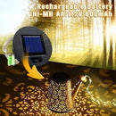 Solar Panel Lantern Lid - Waterproof Led Garden Lights, 2 Pack (Warm/Warm) by GreenHaven Gardens
