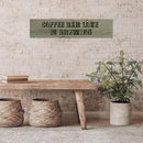 Generic Funny Wood Sign Coffee Bar Love is Brewing Rustic Wooden Hanging Sign Home Farmhouse Kitchen Wall Decoration 16 x 4 Inch by CozyNest Decor